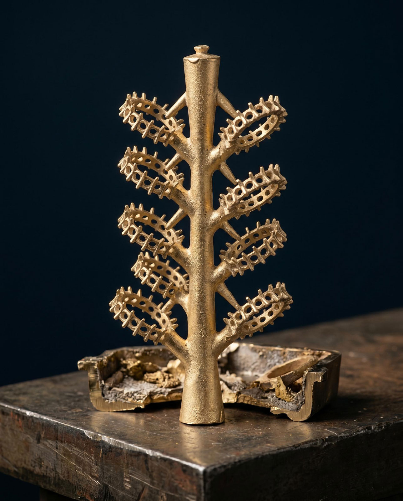 gold cylinder sprue head